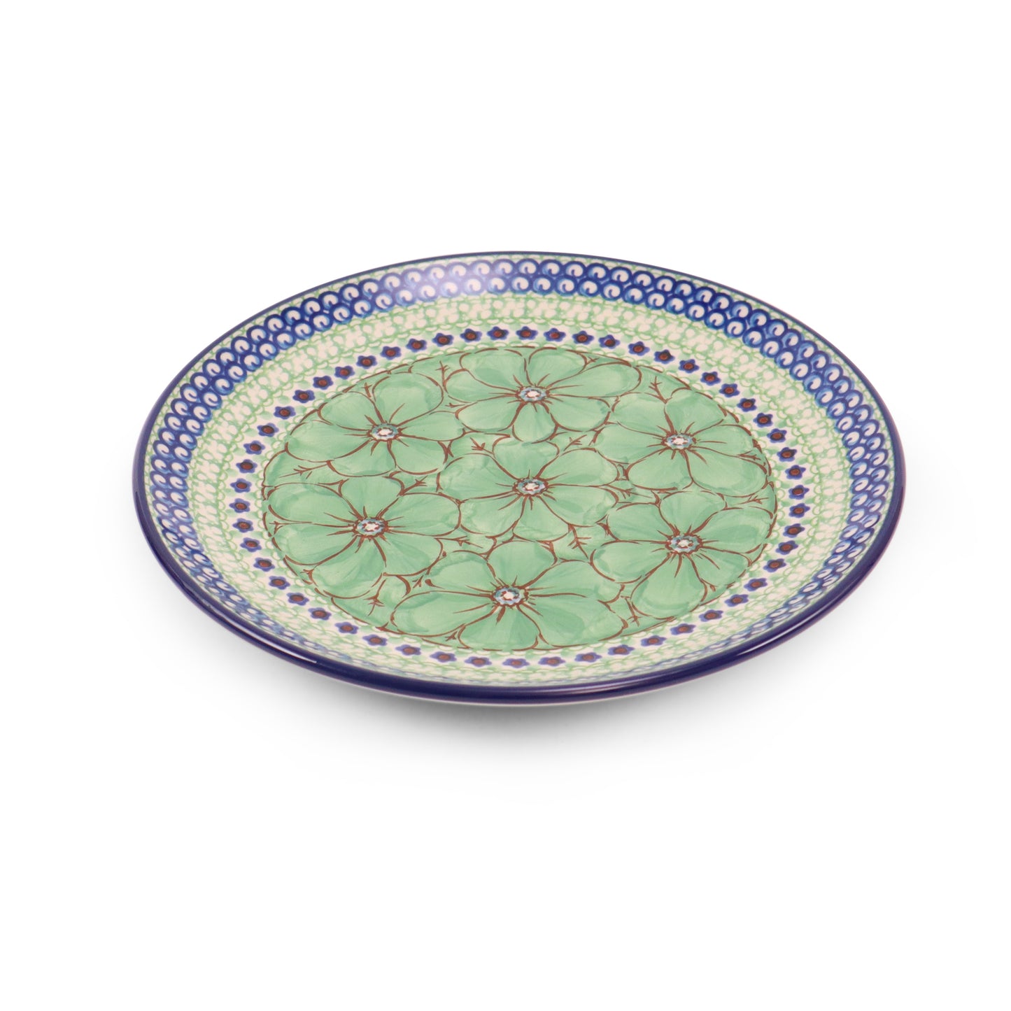 10" Dinner Plate. Pattern: Jade Poppy