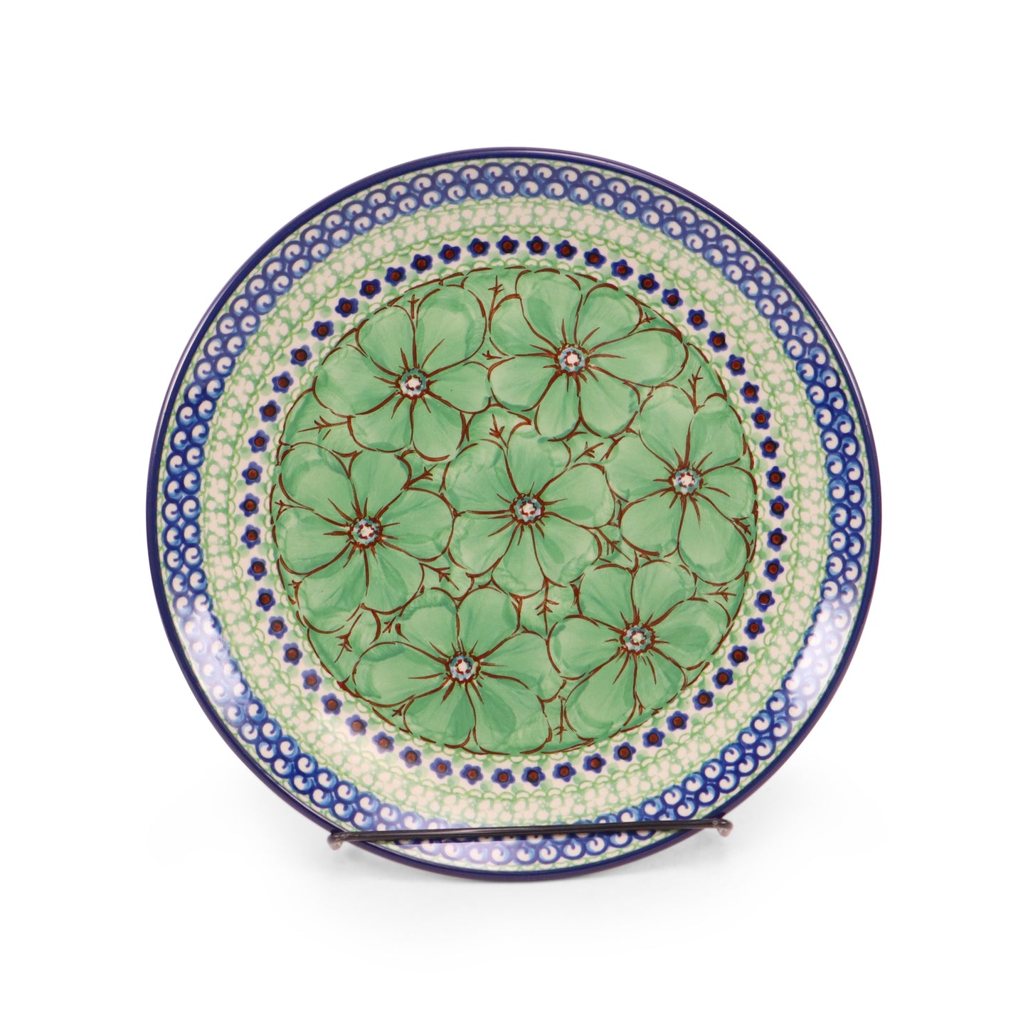 10" Dinner Plate. Pattern: Jade Poppy