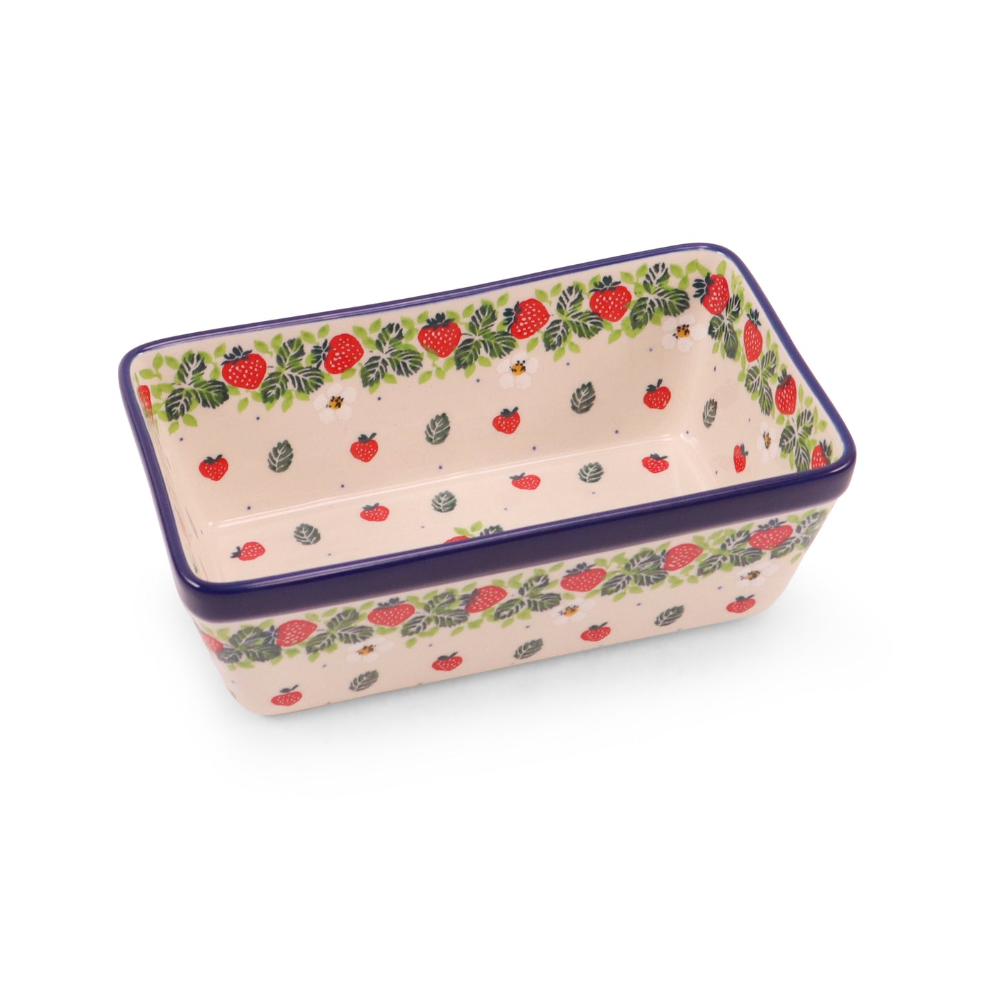 8"x5" Loaf Pan. Pattern: Fruit Stand