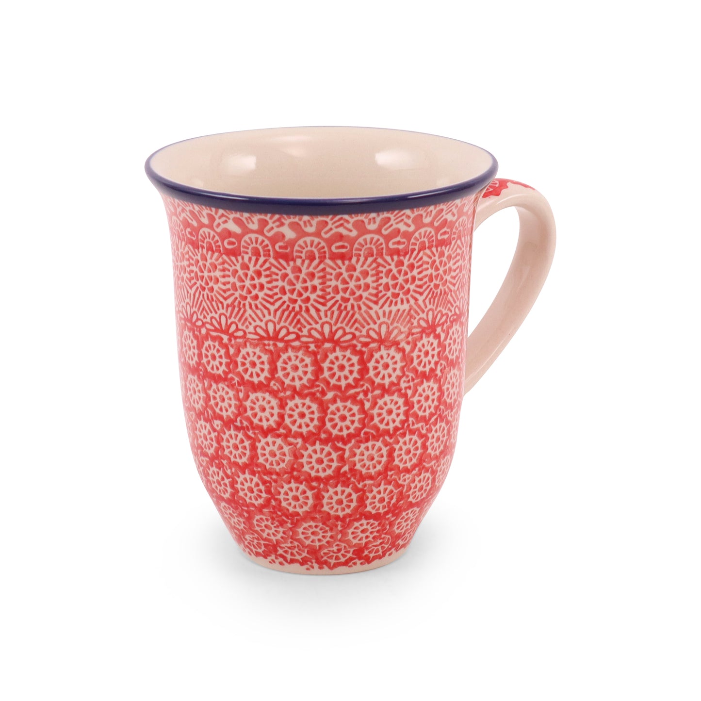 16oz Bistro Mug. Pattern: Red Hot