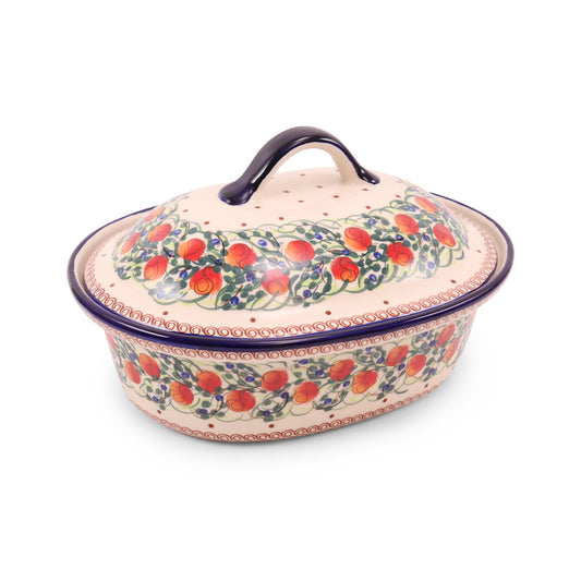 13"x10"x7" Covered Oval Baker .Pattern: B17P