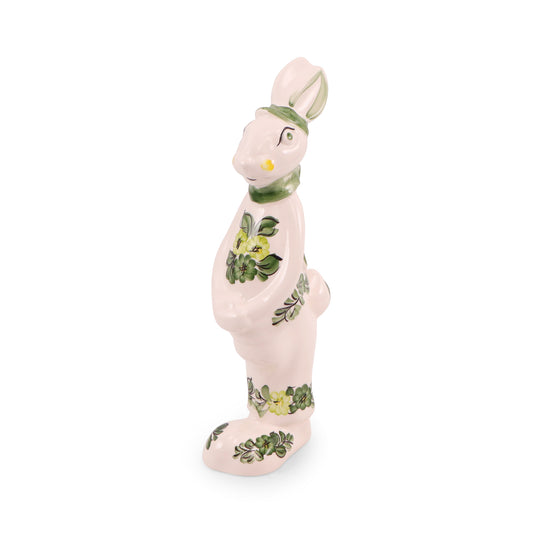11" Bunny Boy Figurine. Pattern: Green