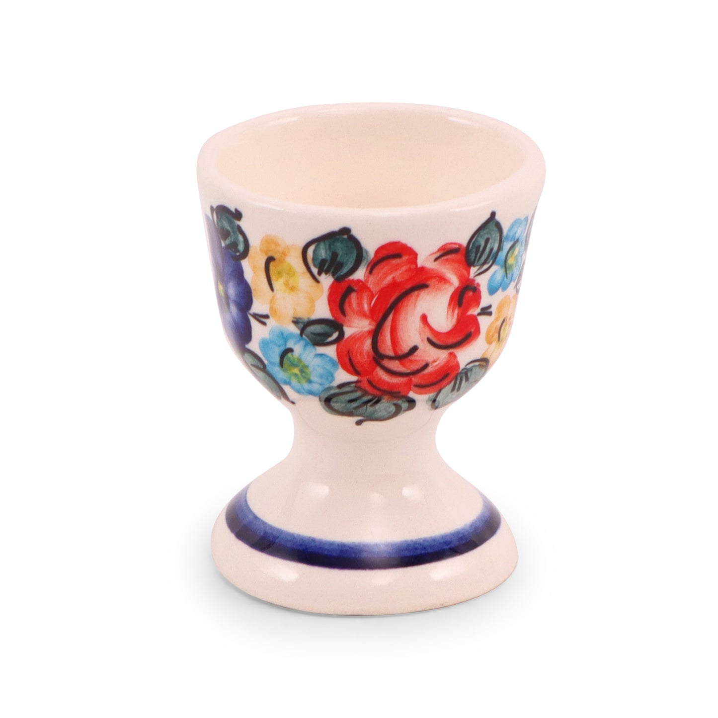 2"x2.5" Egg Cup. Pattern: Colorful