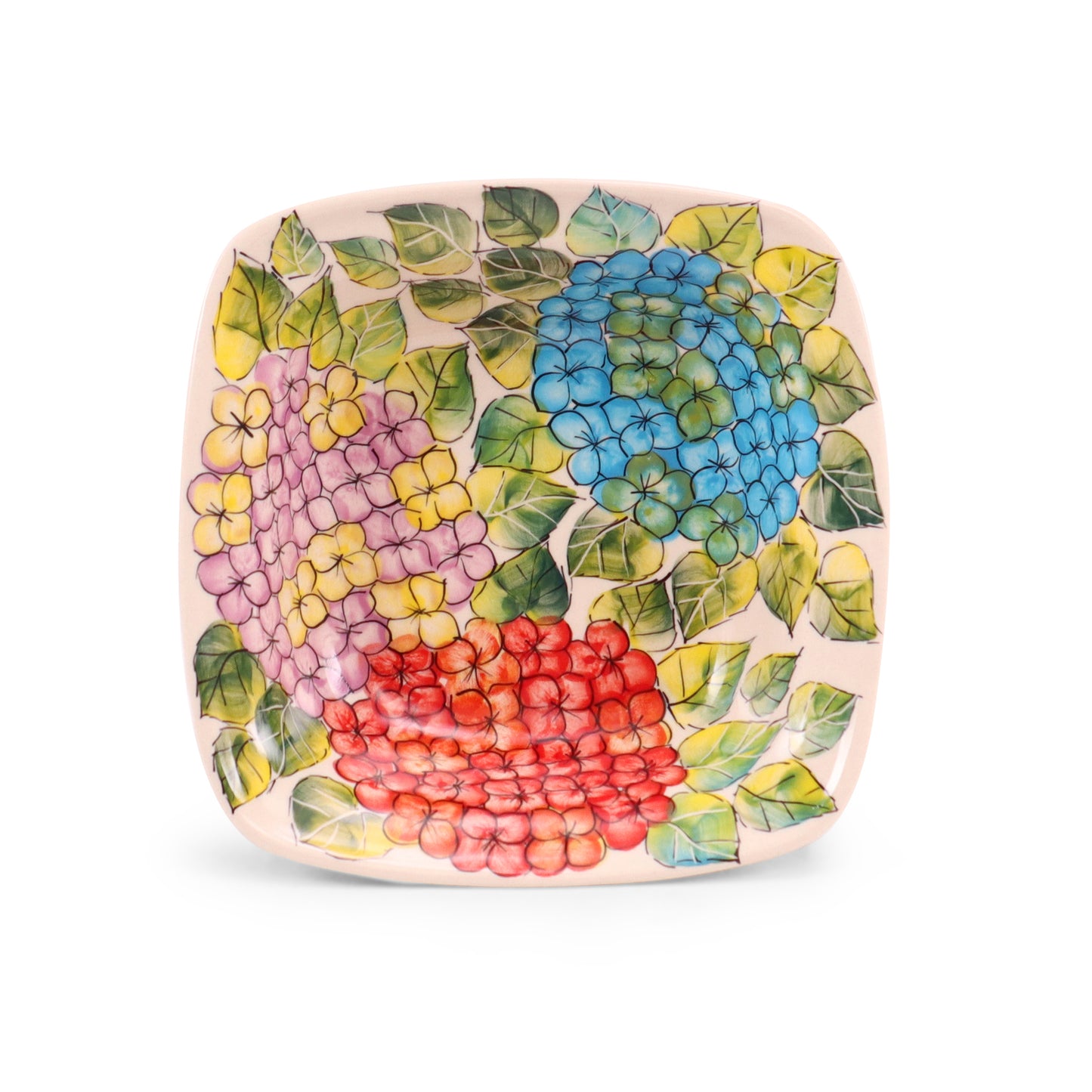 7" Square Bowl with Lip. Pattern: A45