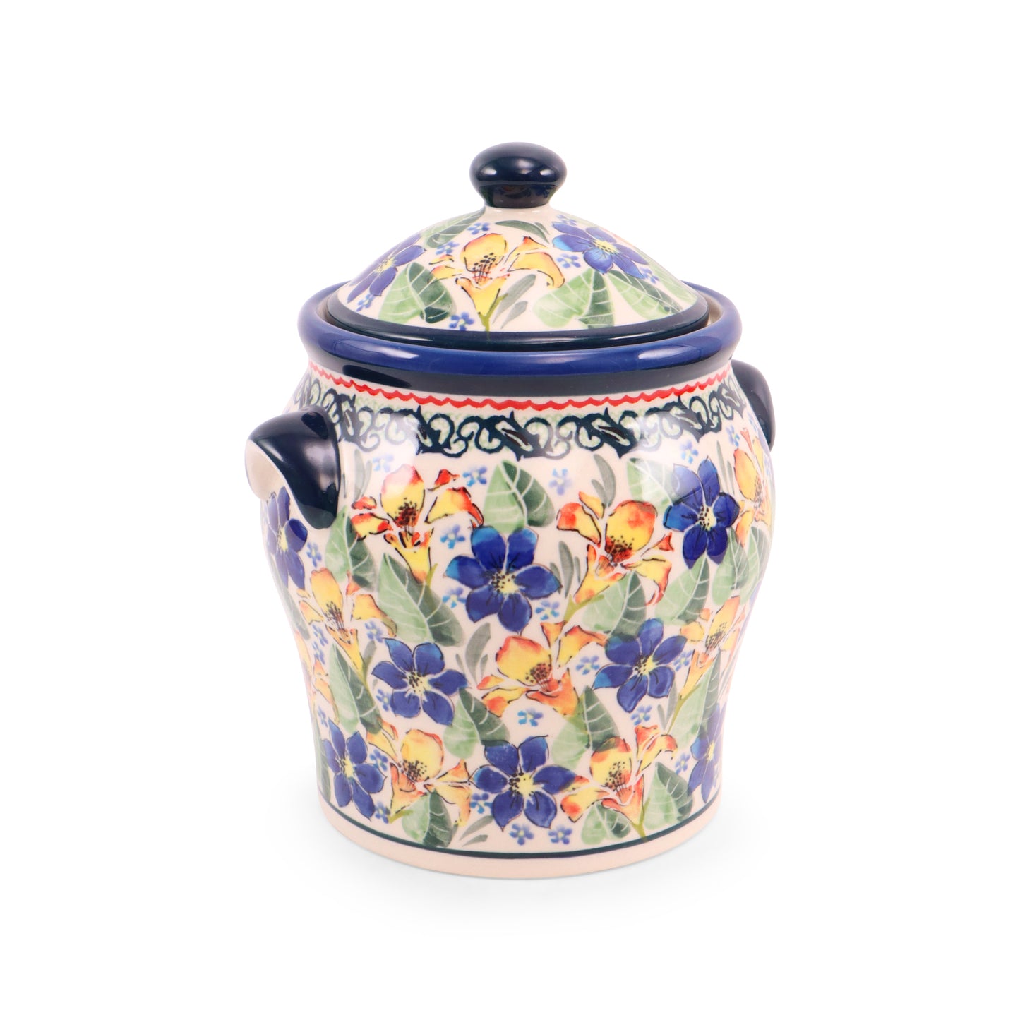 1.5L Canister with Lid. Pattern: Botanical Garden