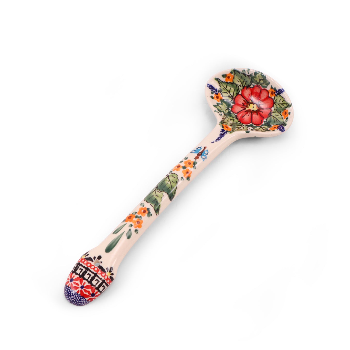 11" Salad Spoon. Pattern: Butterfly Garden