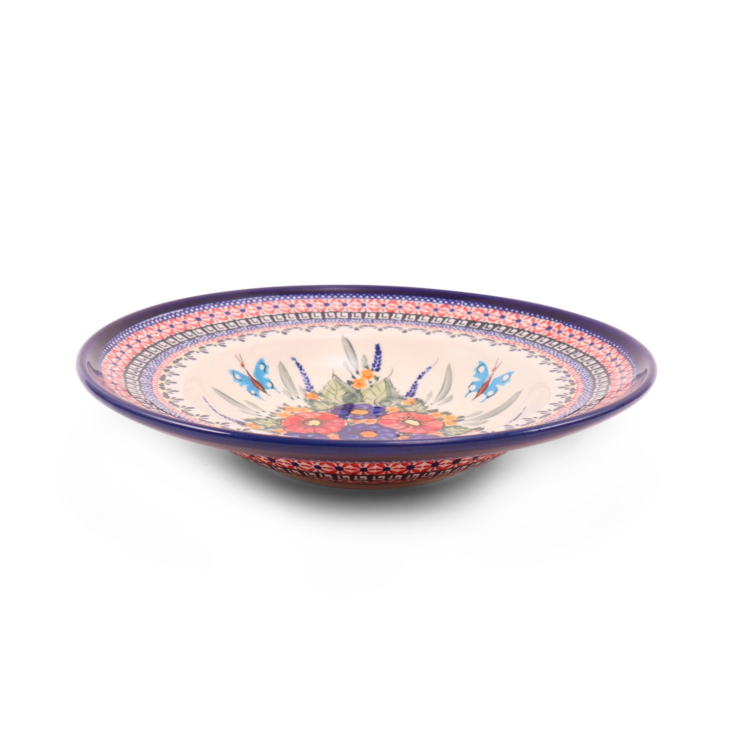 11.5" Salad Bowl. Pattern: Butterfly Garden