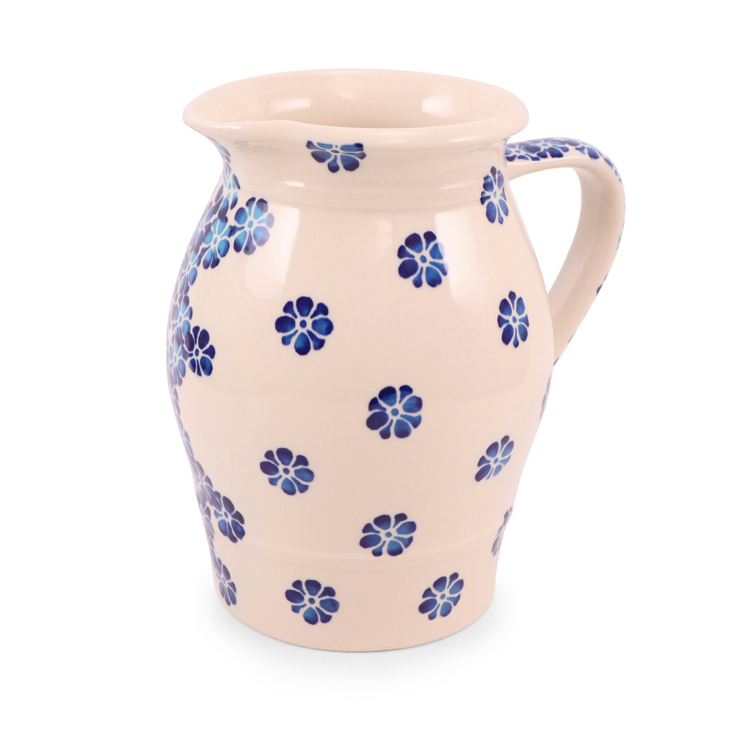 74oz Wide Mouth Pitcher. Pattern: Sweet Petunia