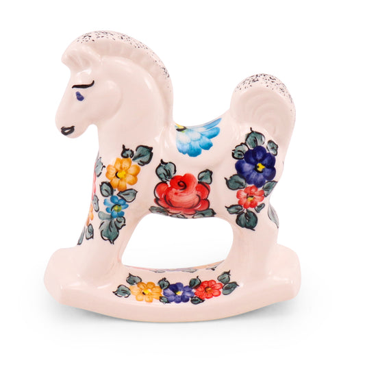 5"x6" Rocking Horse Figurine. Pattern: Colorful