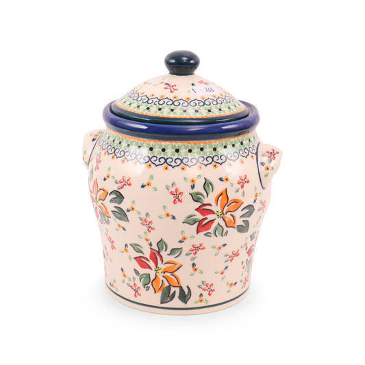 1.5L Canister with Lid. Pattern: Sweetheart Deal