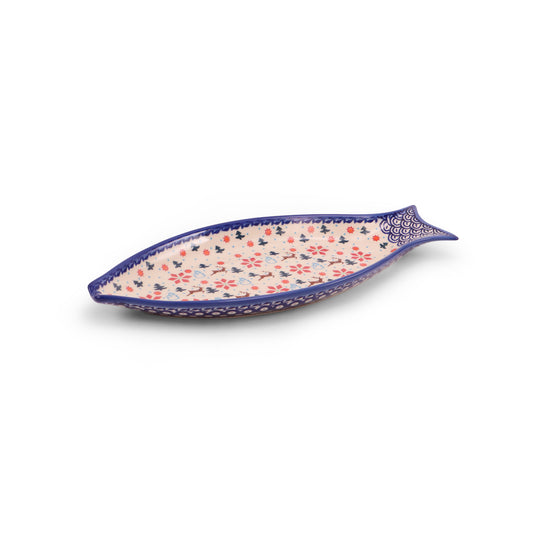 15"x7" Fish Platter. Pattern: Prancer